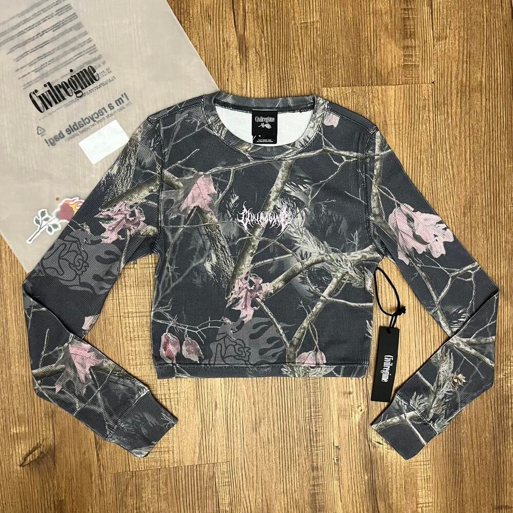 Civil regime camo thermal long sleeve top
